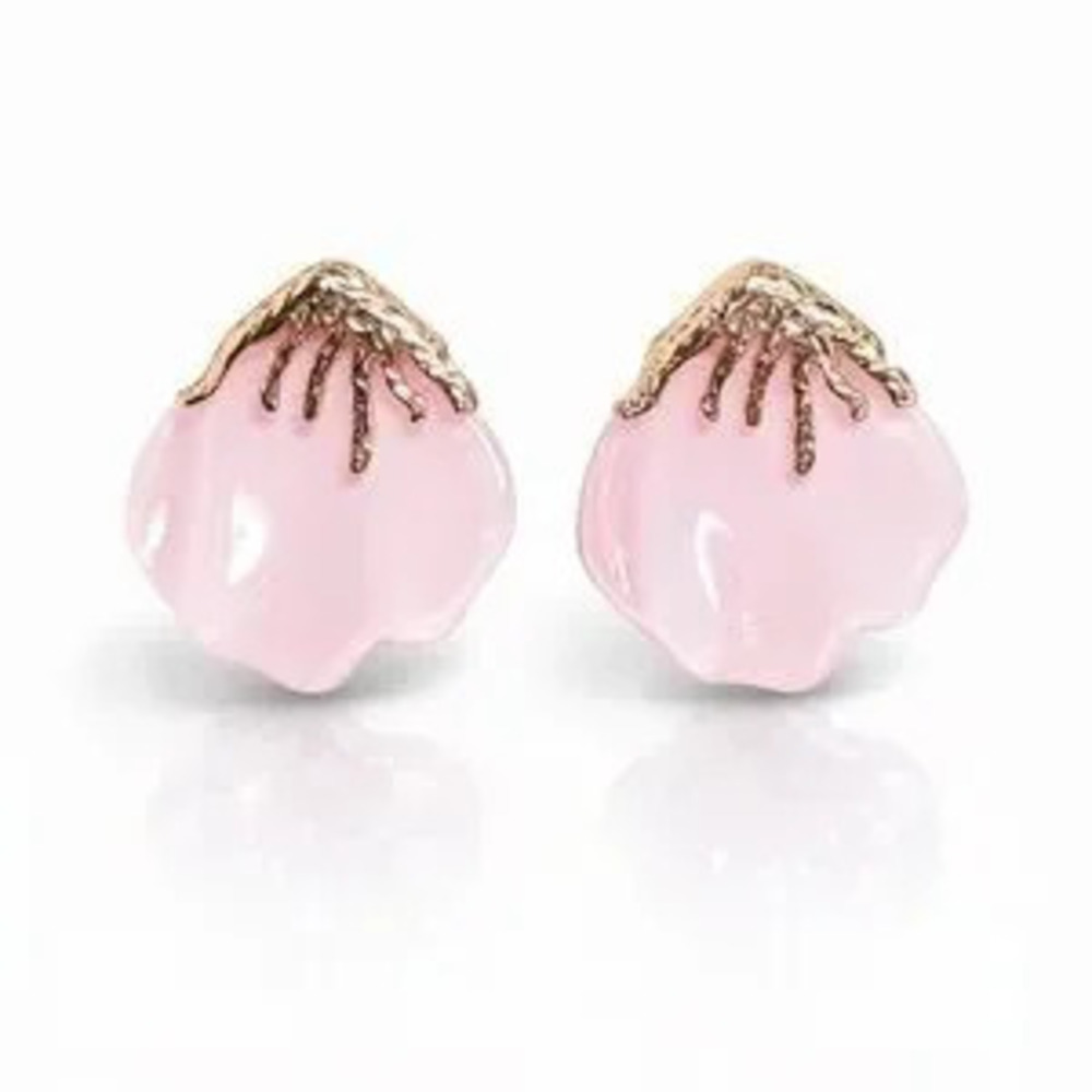 ?? Elegant Pink and Gold Women's Earrings